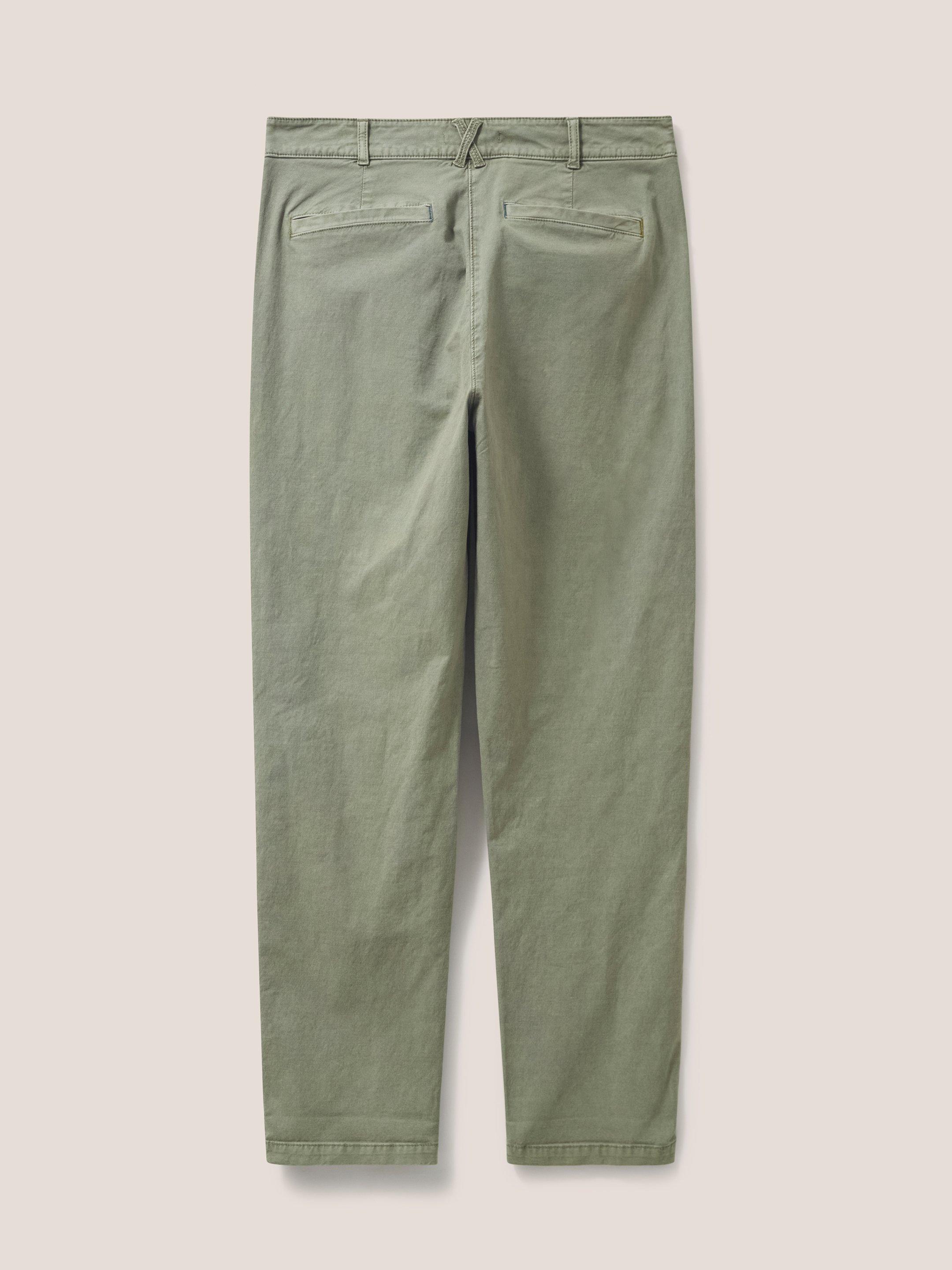 Twister Chino in MID GREEN - FLAT BACK