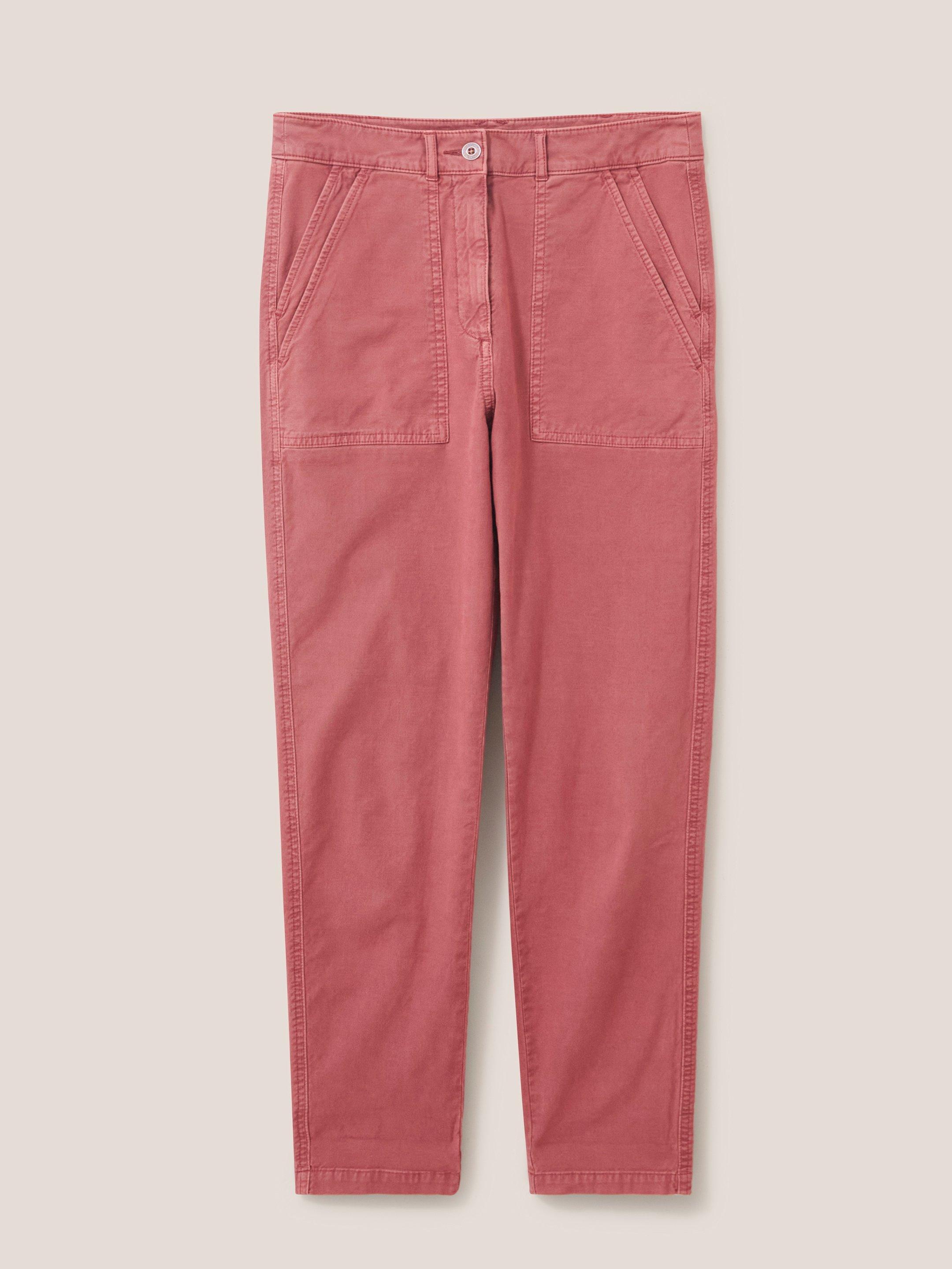 Twister Chino in MID PLUM - FLAT FRONT