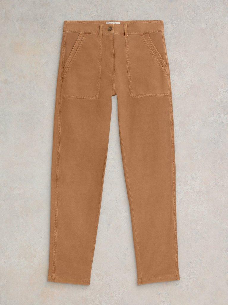 Twister Chino in MID TAN - FLAT FRONT