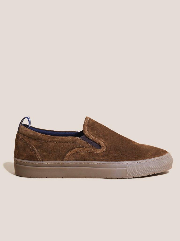 Mens suede cheap slip on trainers