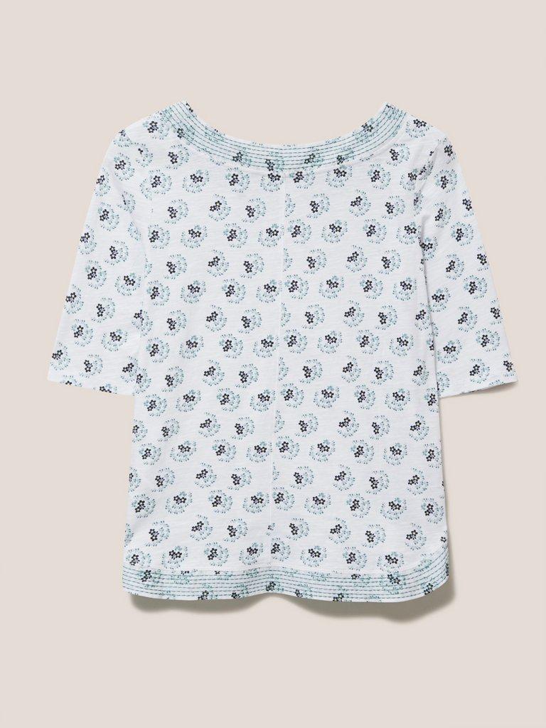 Weaver Jersey Tee in WHITE MLT - FLAT BACK