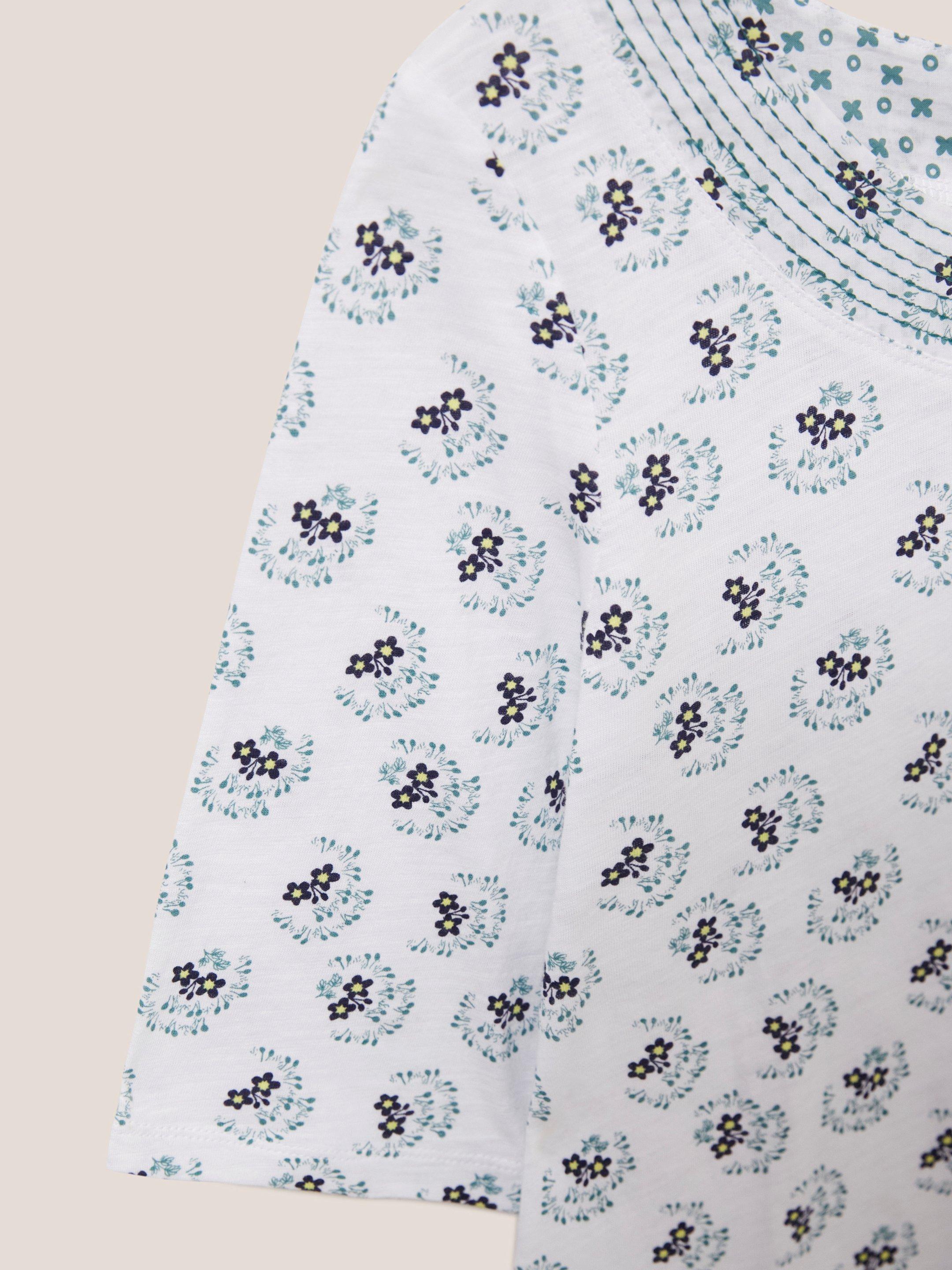 Weaver Jersey Tee in WHITE MLT - FLAT DETAIL