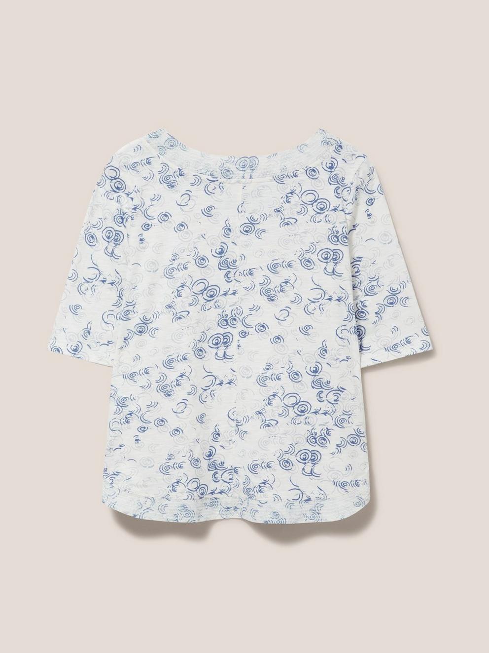 WEAVER JERSEY ROUND NECK TEE in WHITE PR - FLAT BACK