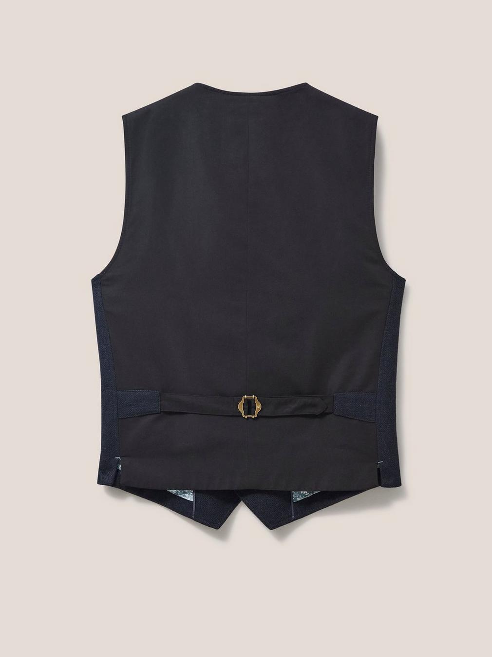 Heath Regular Fit Waistcoat in DARK NAVY - FLAT BACK