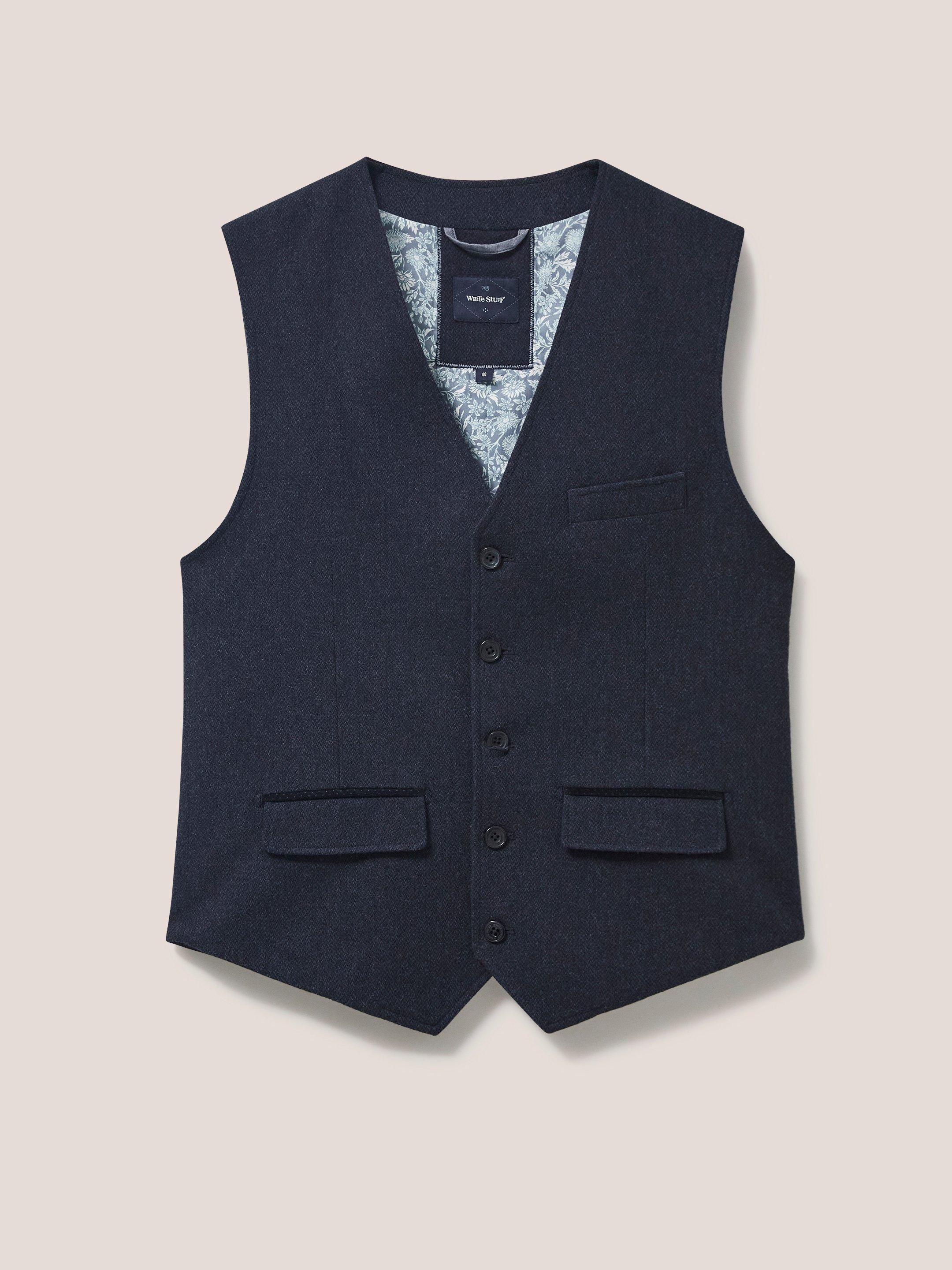 Heath Regular Fit Waistcoat in DARK NAVY - FLAT FRONT