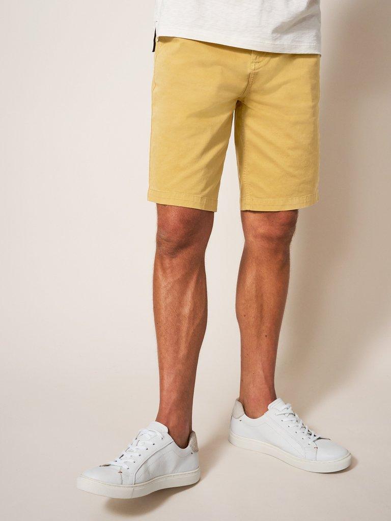 Mens yellow cheap chino shorts