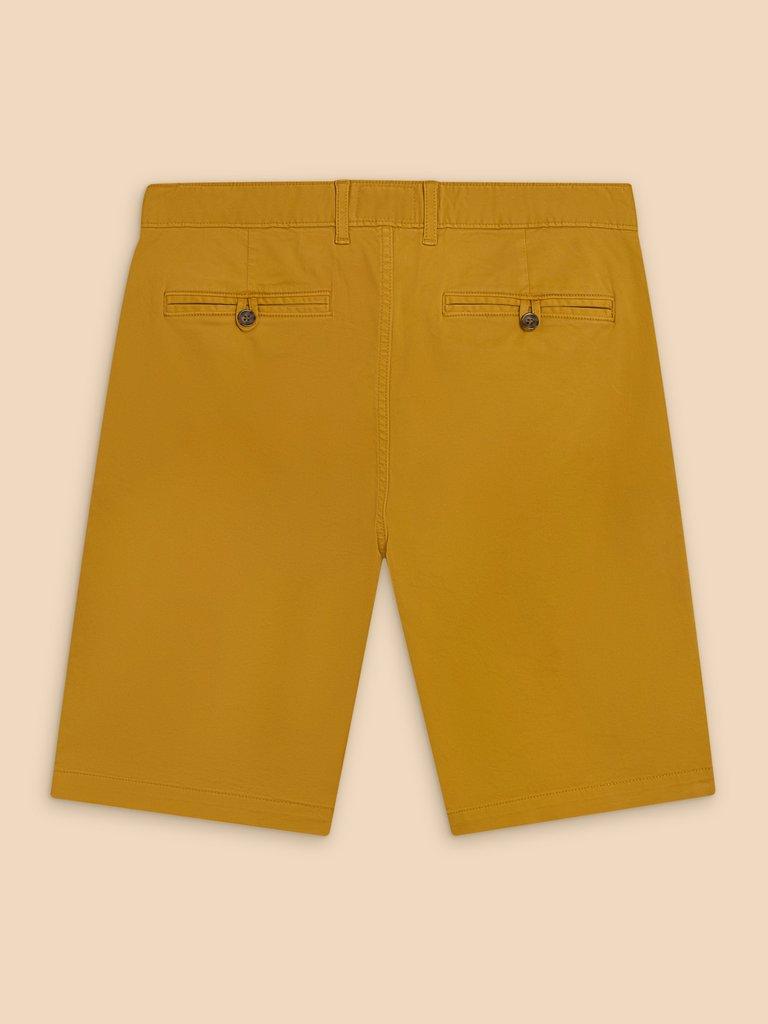 Sutton Organic Chino Short in DP YELLOW - FLAT BACK