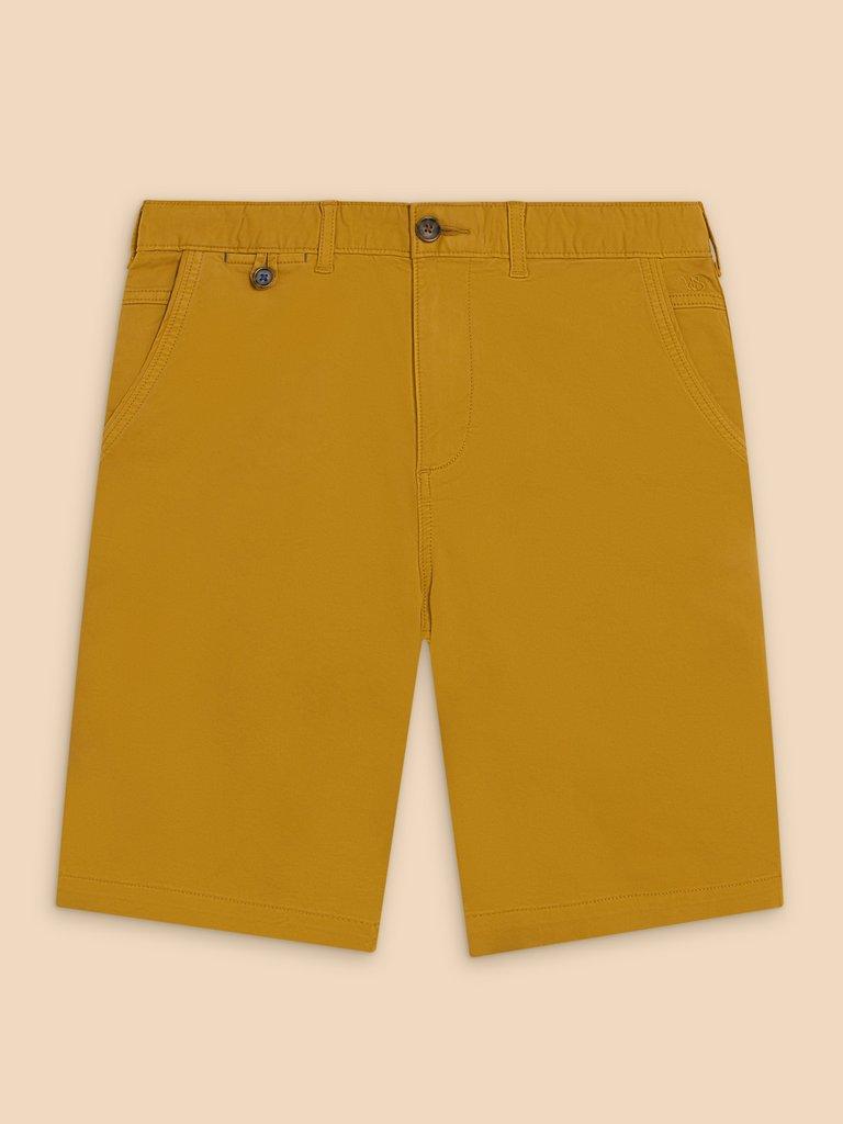 Sutton Organic Chino Short in DP YELLOW - FLAT FRONT