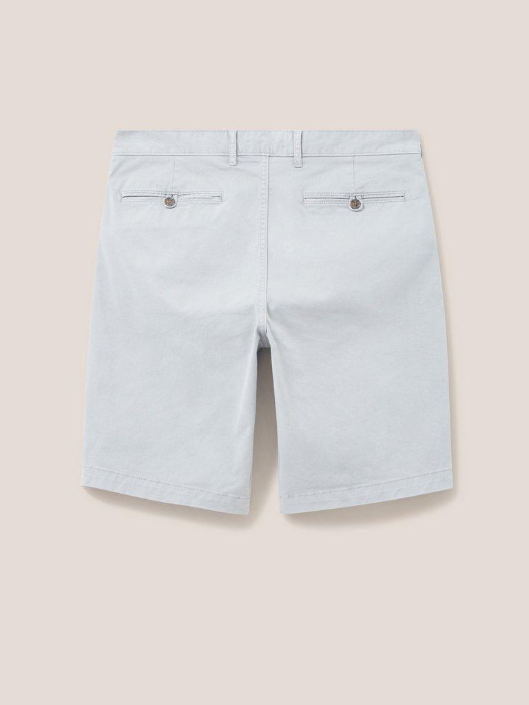 Sutton Organic Chino Short in LGT GREY - FLAT BACK