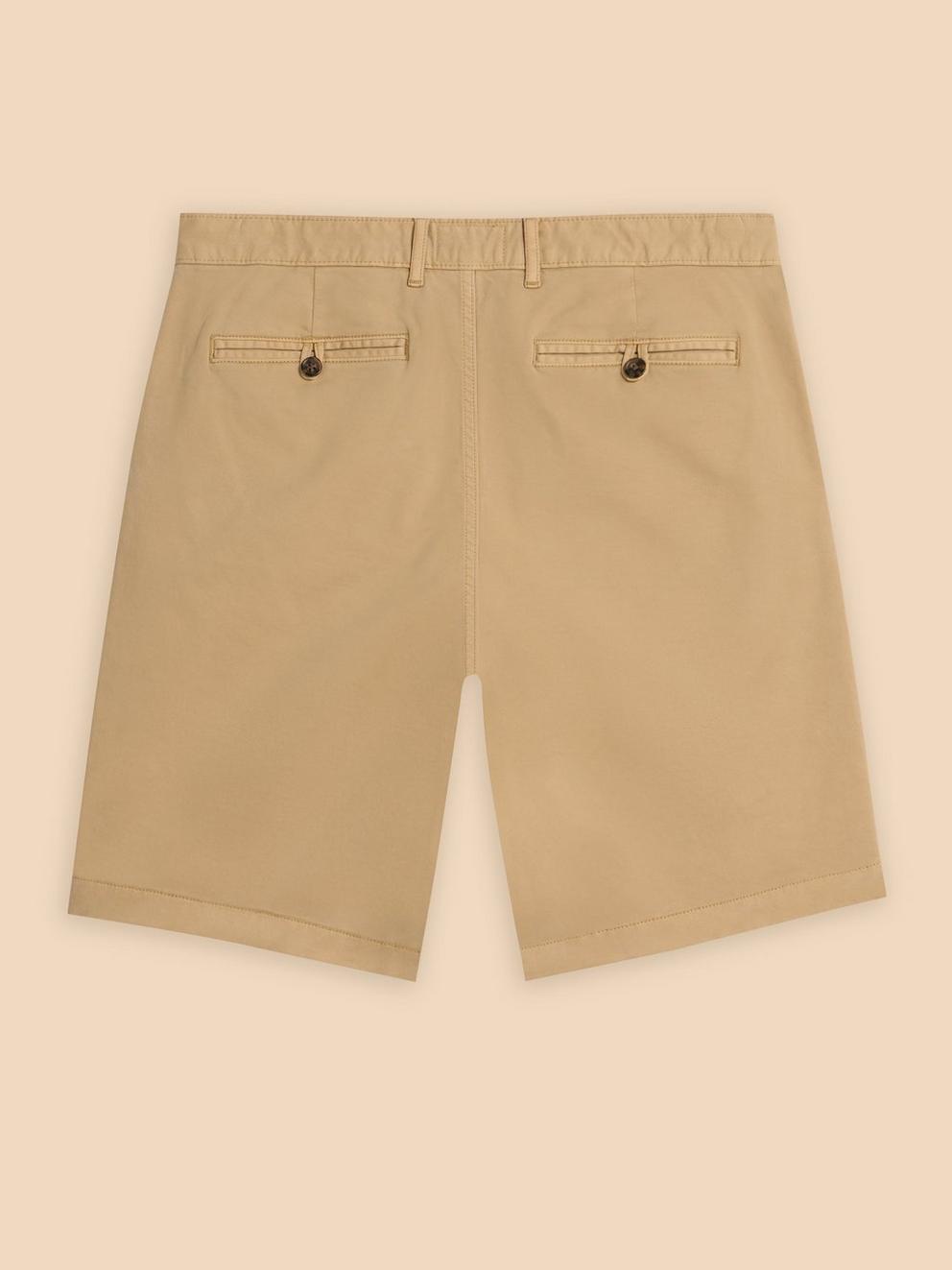 Sutton Organic Chino Short in LGT NAT - FLAT BACK