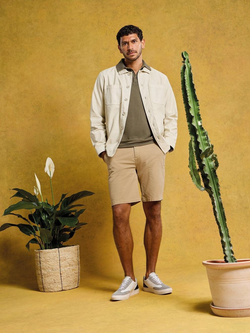 Sutton Organic Chino Short in LGT NAT - MIXED