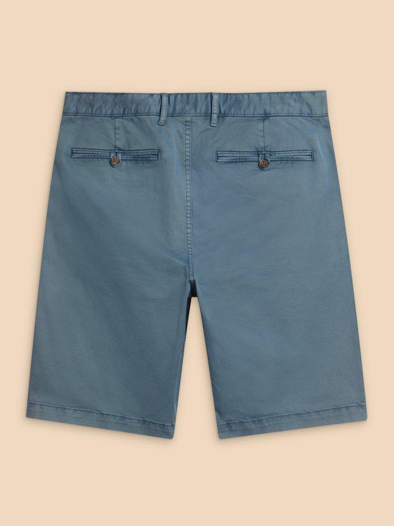 Sutton Organic Chino Short in MID BLUE - FLAT BACK