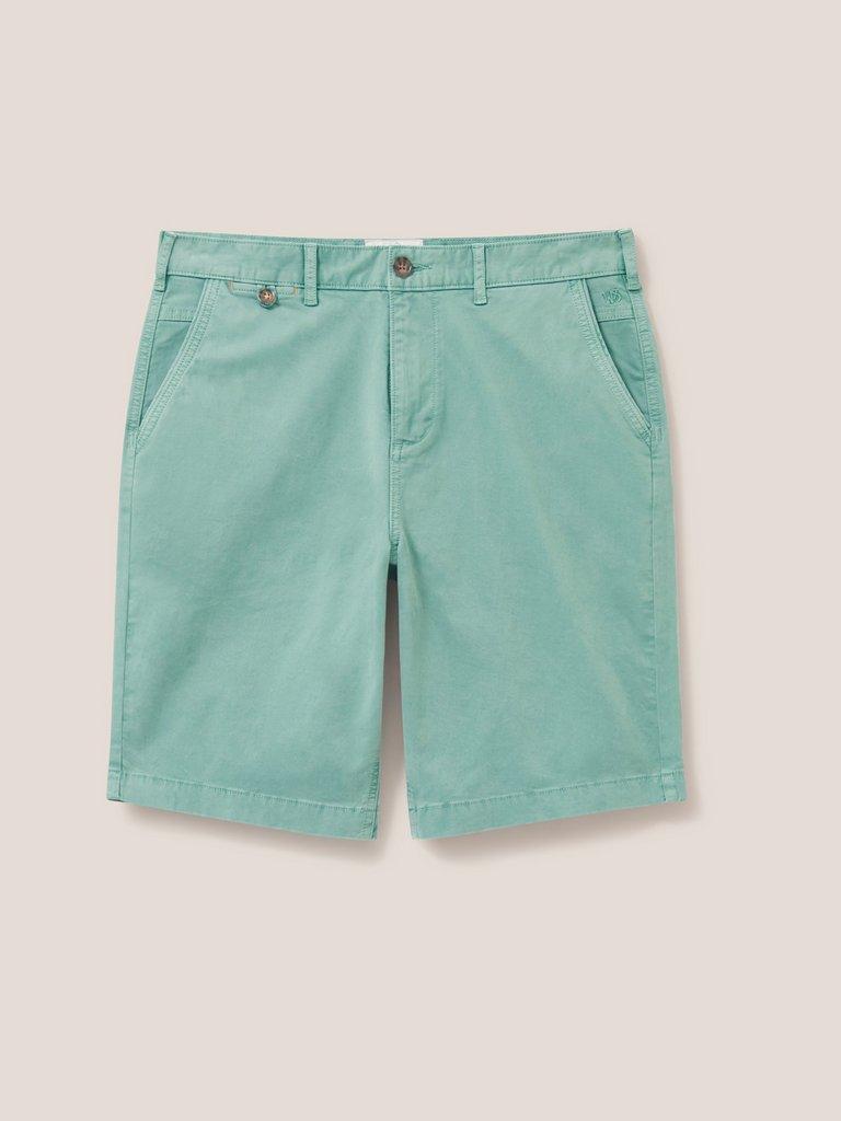 Sutton Organic Chino Short in MINT GREEN - FLAT FRONT