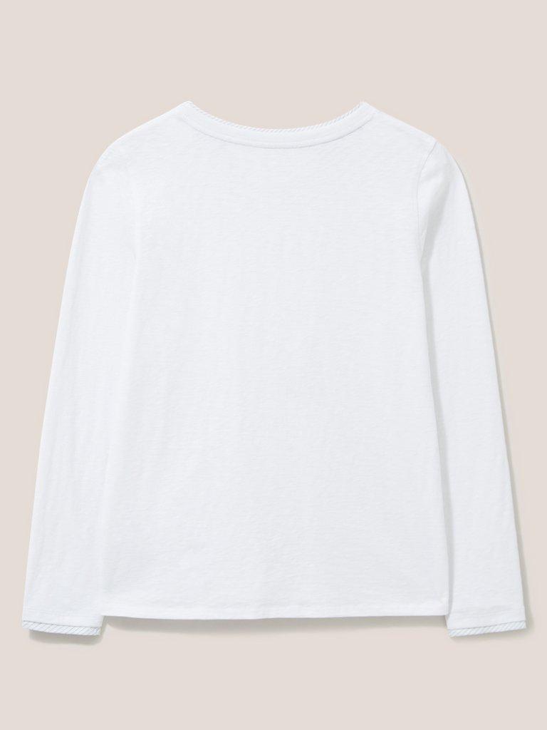 ANNABEL LS TEE in BRIL WHITE - FLAT BACK