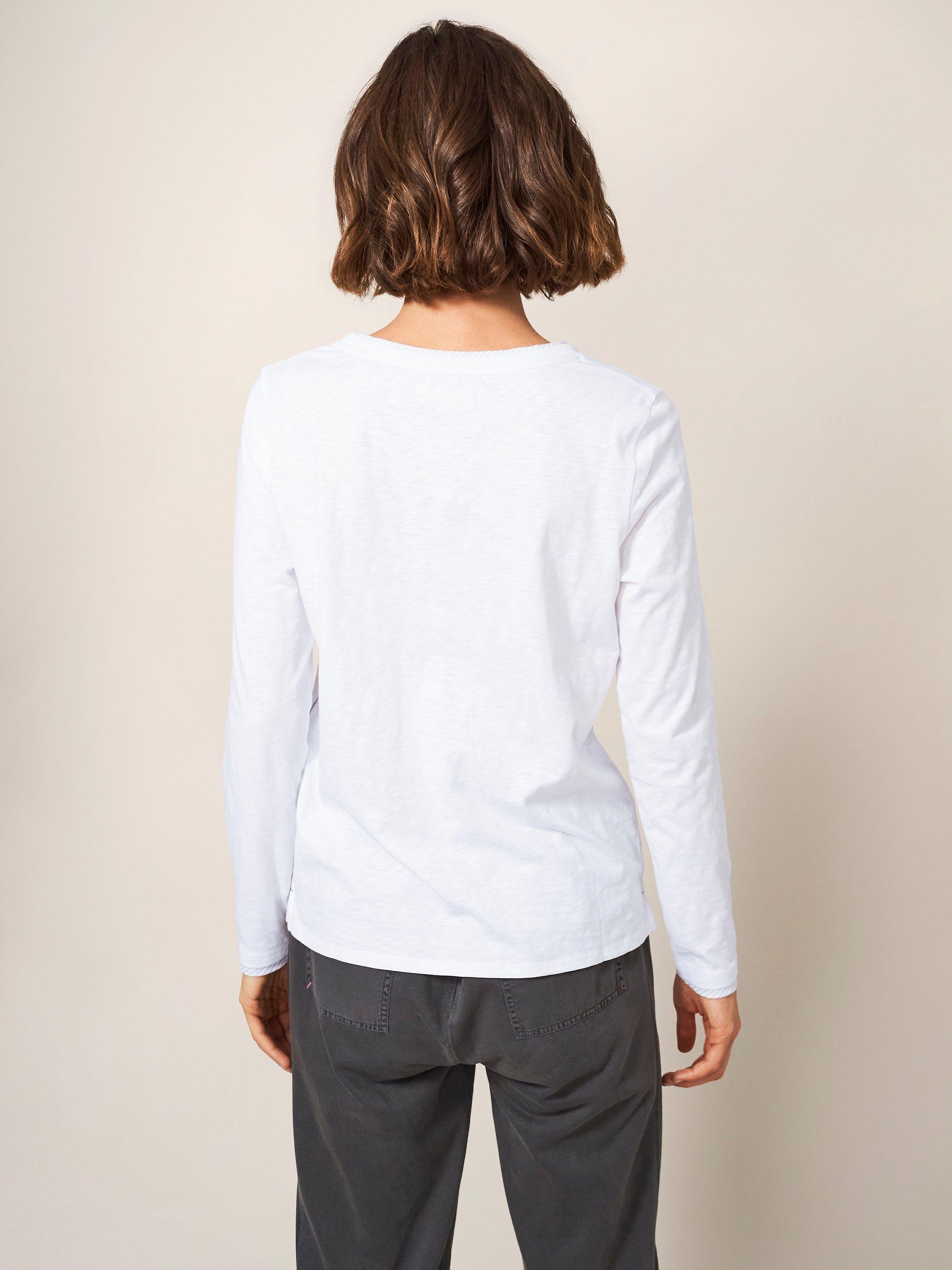 ANNABEL LS TEE in BRIL WHITE - MODEL BACK