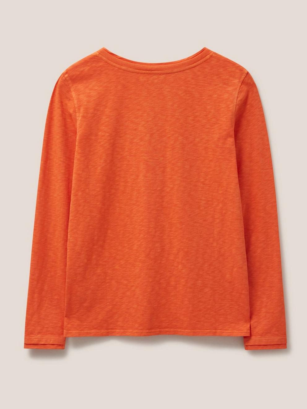 ANNABEL LS TEE in BRT ORANGE - FLAT BACK