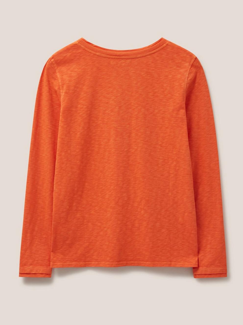 ANNABEL LS TEE in BRT ORANGE - FLAT BACK