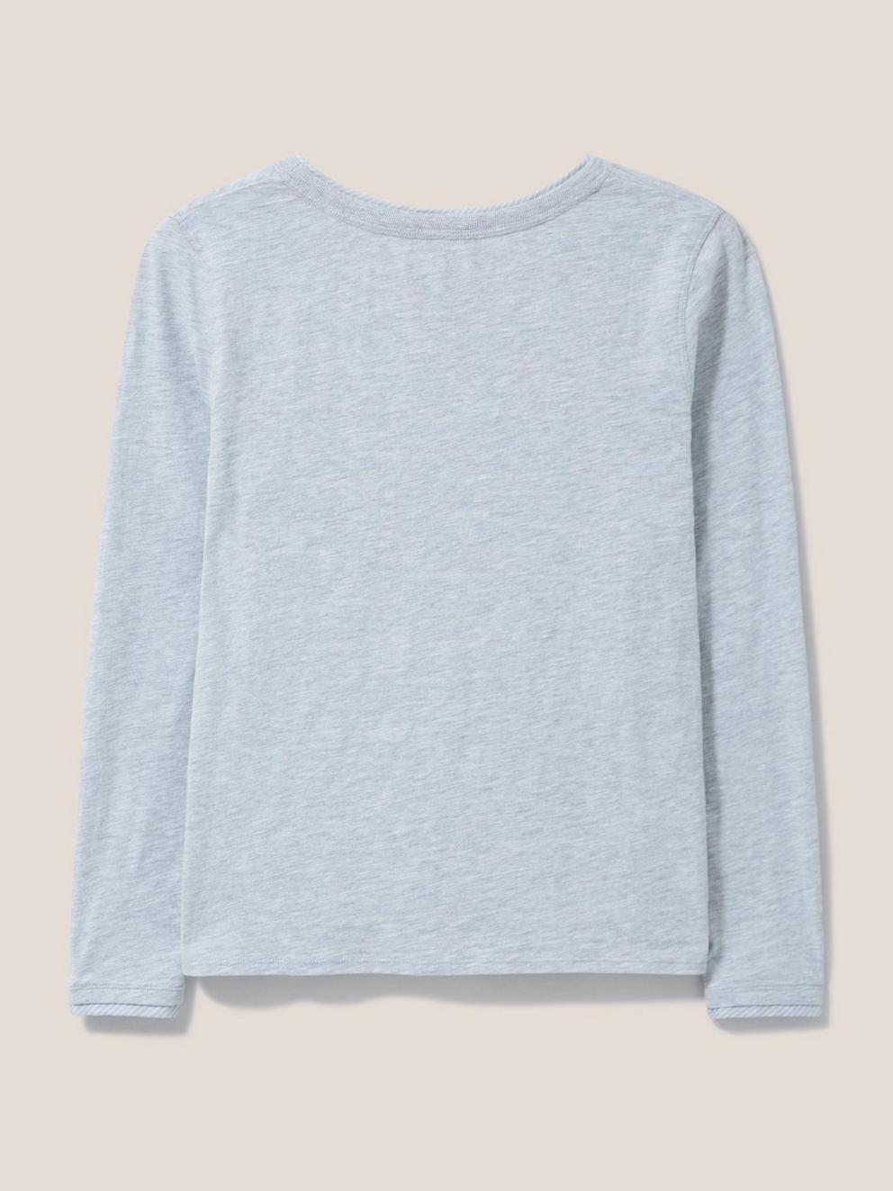 Annabel Ls Tee in GREY MARL - FLAT BACK