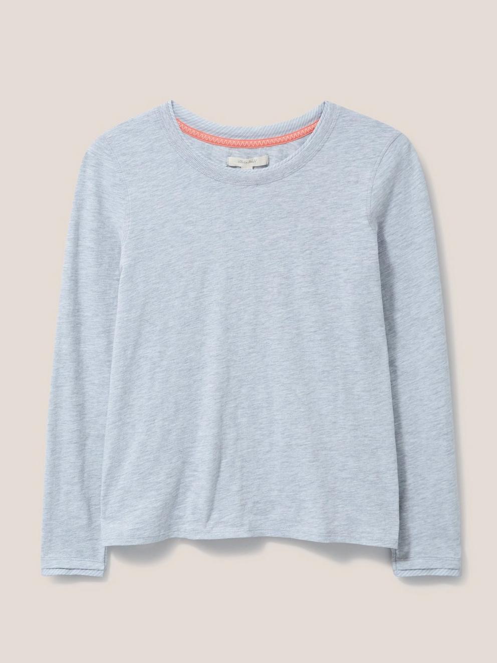 Annabel Ls Tee in GREY MARL - FLAT FRONT