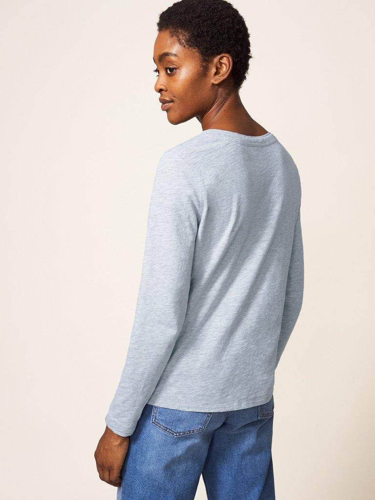 Annabel Ls Tee in GREY MARL - MODEL BACK