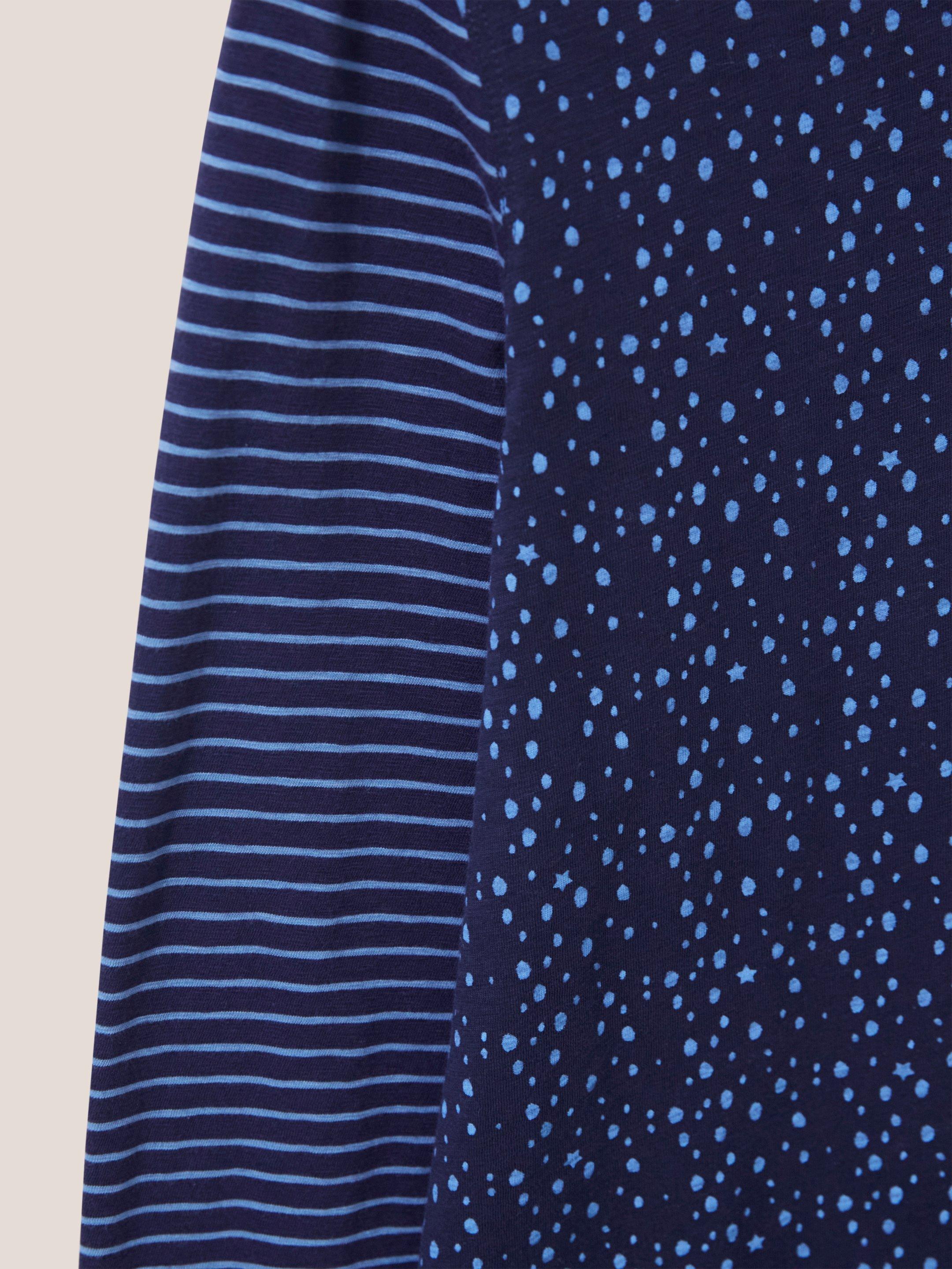 ANNABEL LS TEE in NAVY PR - FLAT DETAIL