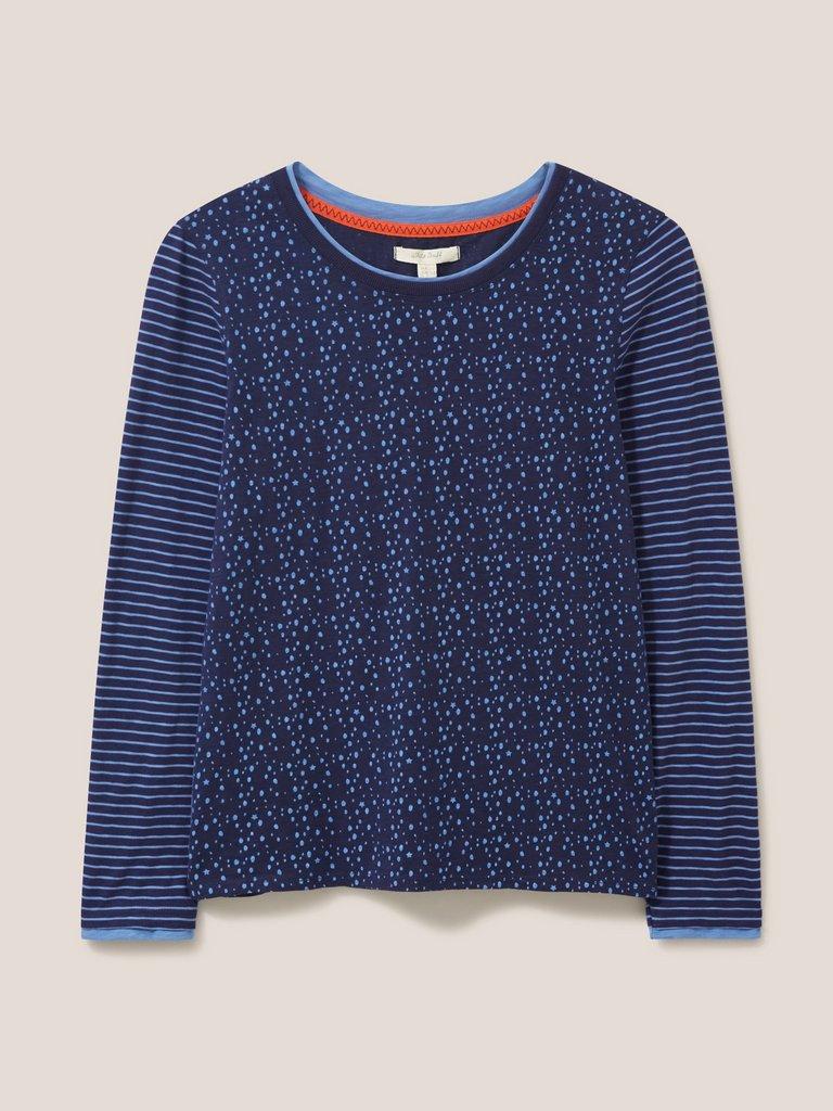 Annabel Ls Tee in NAVY PR - FLAT FRONT