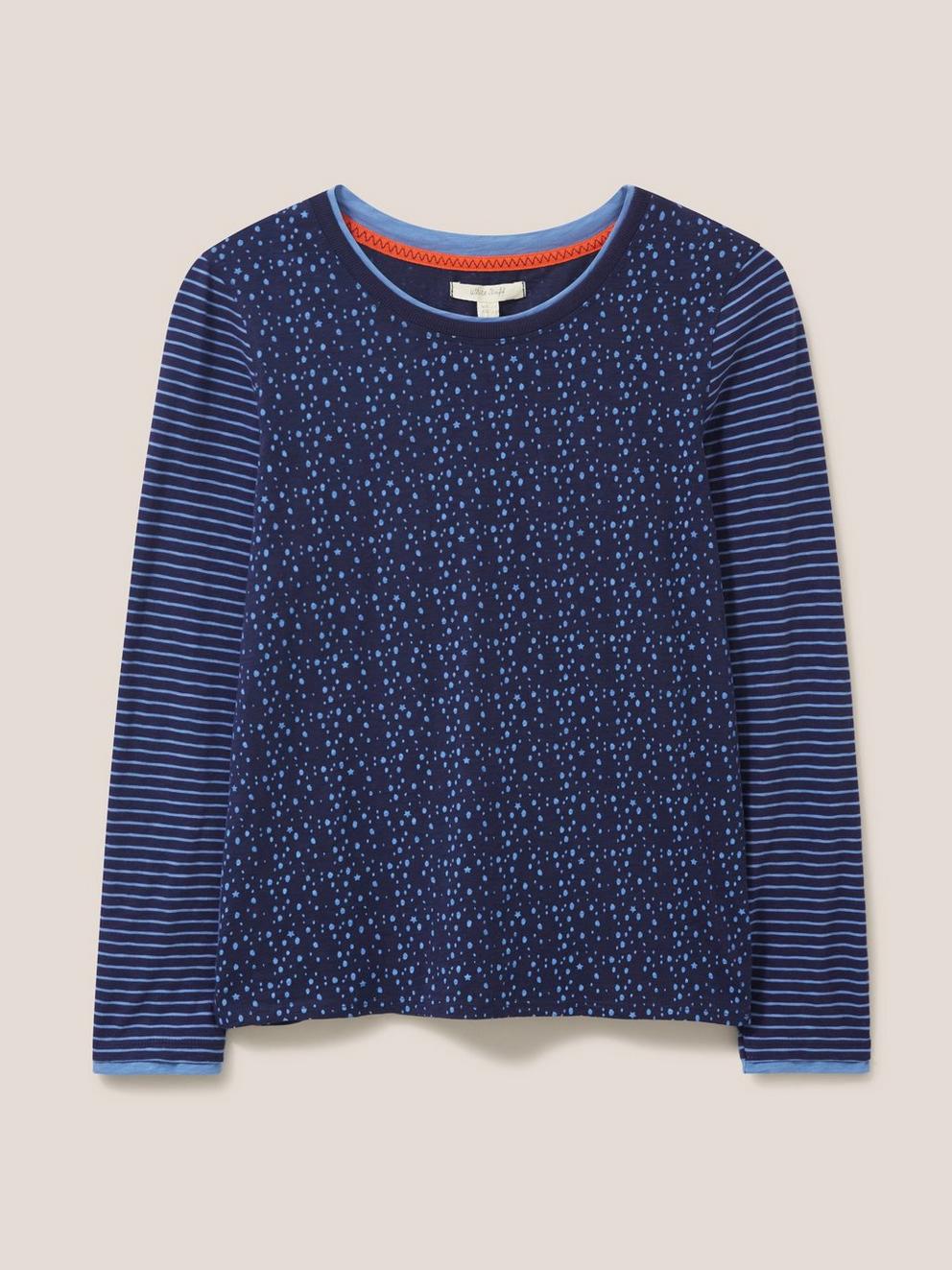 Annabel Ls Tee in NAVY PR - FLAT FRONT
