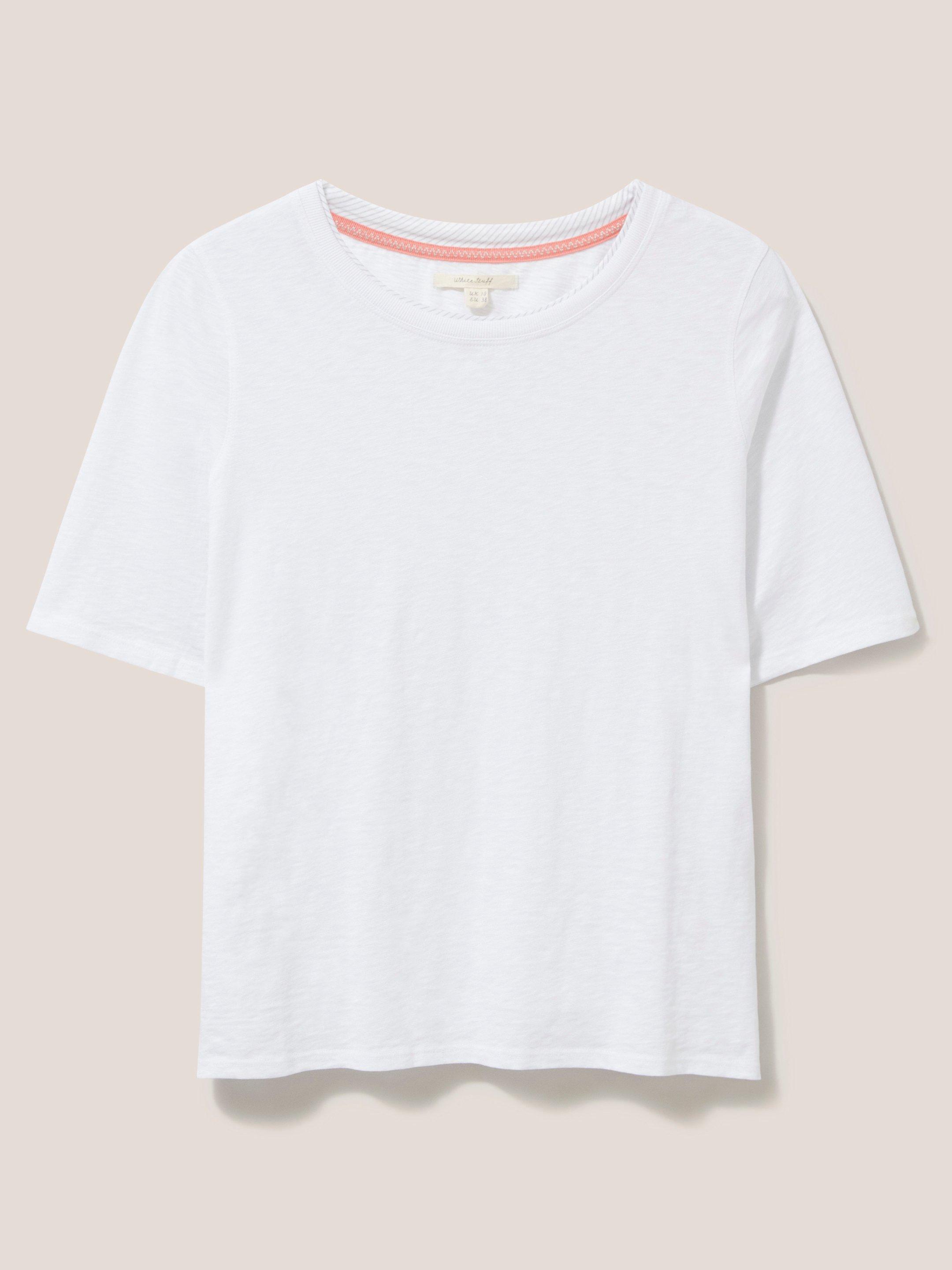 ANNABEL TEE in BRIL WHITE - FLAT FRONT