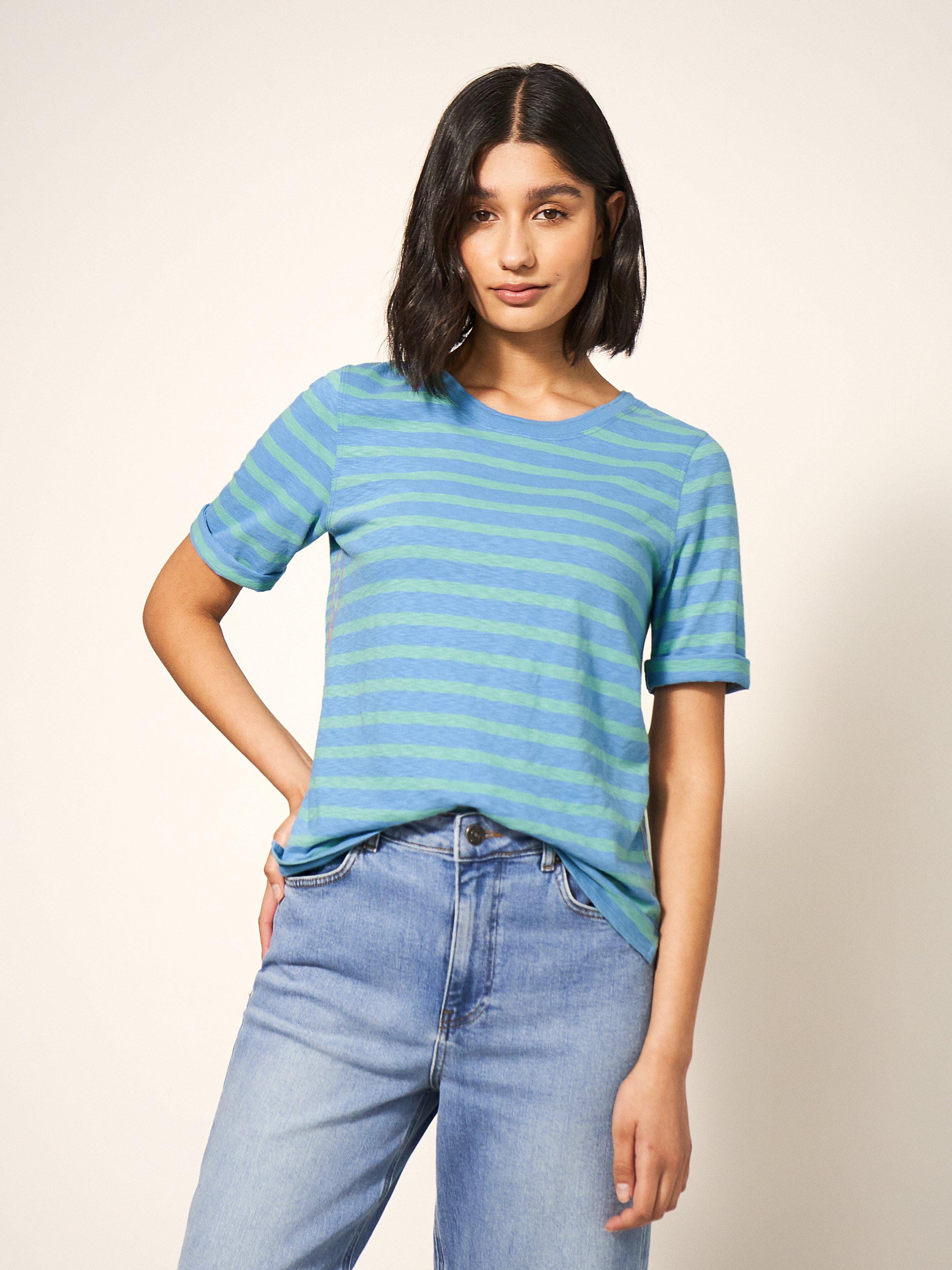 ANNABEL TEE in TEAL MLT - LIFESTYLE