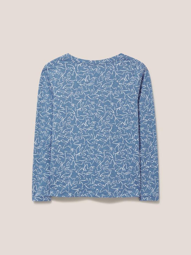 Nelly LS Tee in BLUE PR - FLAT BACK