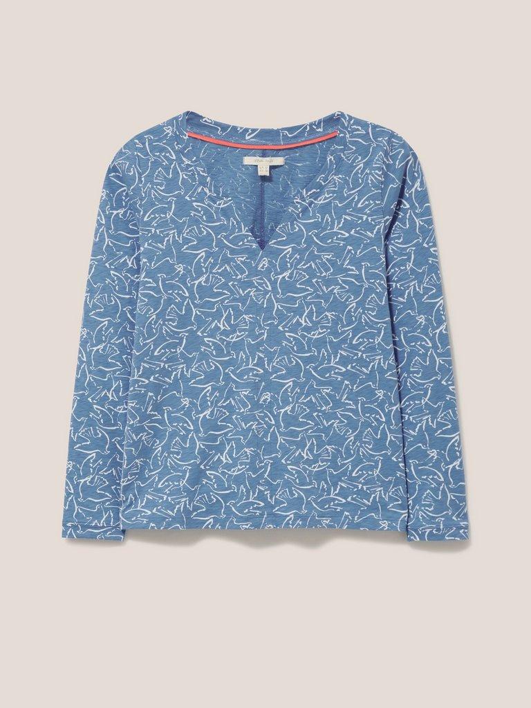 Nelly LS Tee in BLUE PR - FLAT FRONT