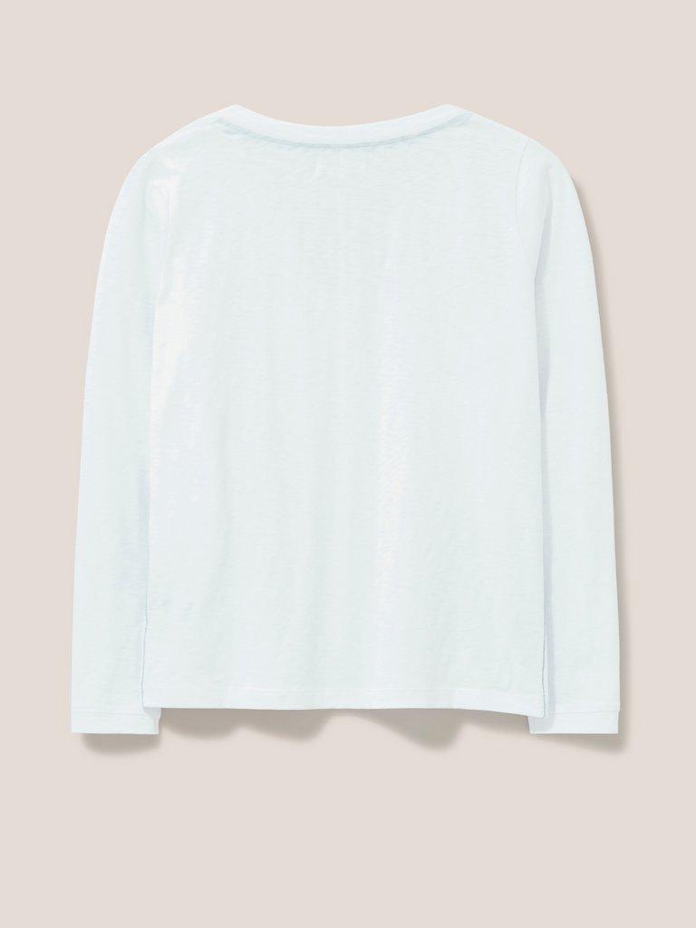 Nelly LS Tee in BRIL WHITE - FLAT BACK