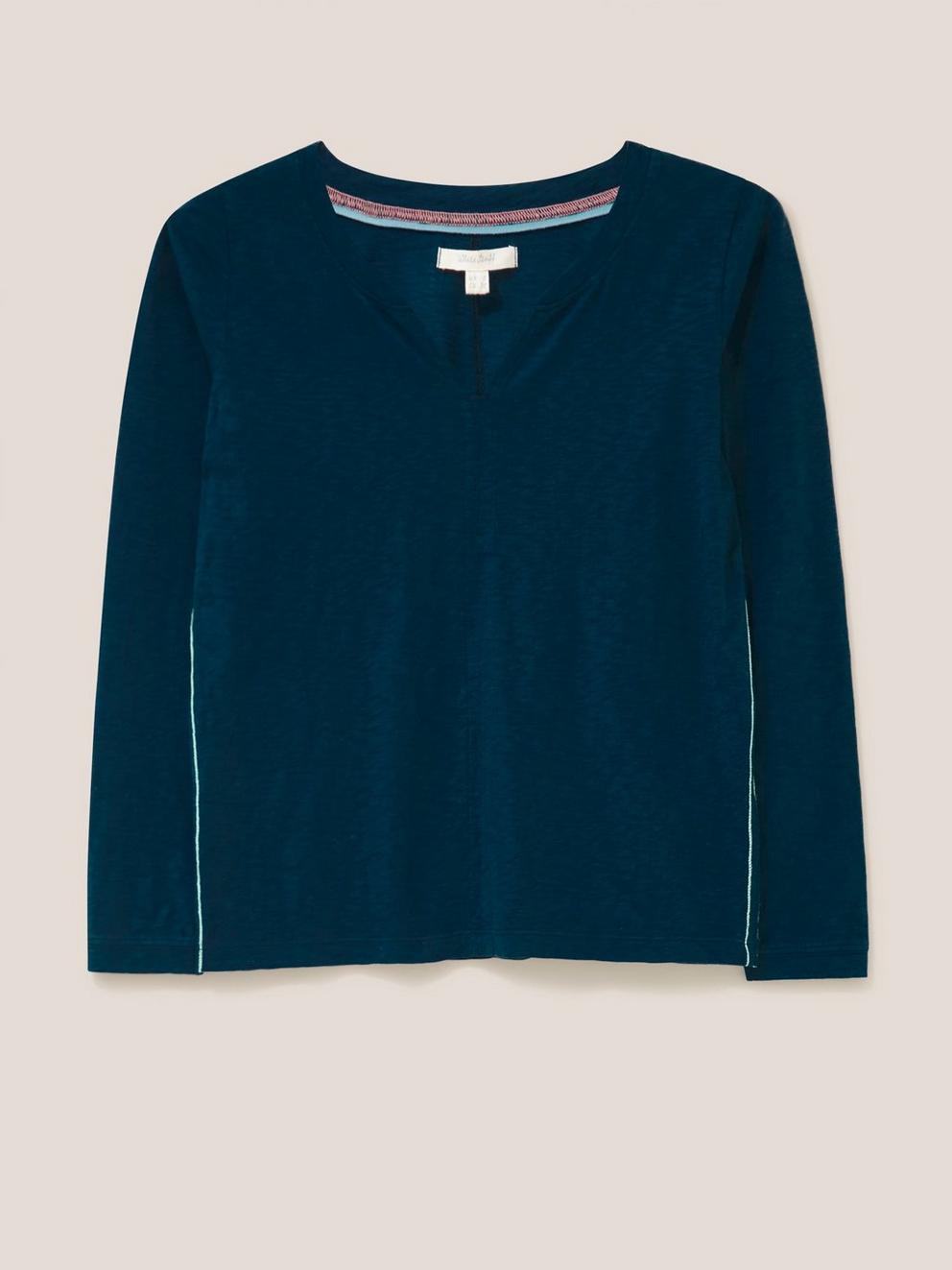 Nelly LS Tee in DARK NAVY - FLAT FRONT