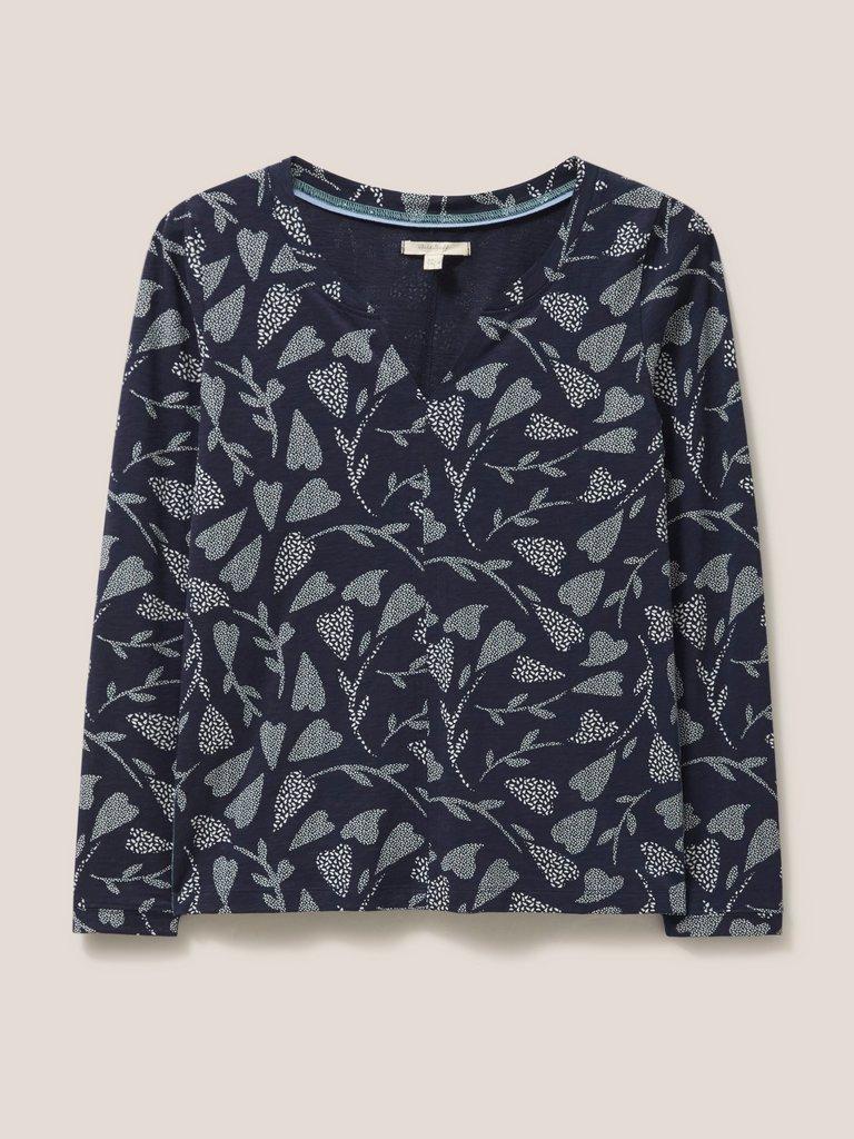 Nelly LS Tee in NAVY PR - FLAT FRONT