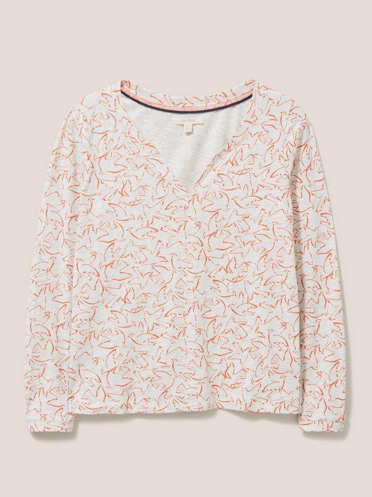 Nelly LS Tee in ORANGE PR - FLAT FRONT