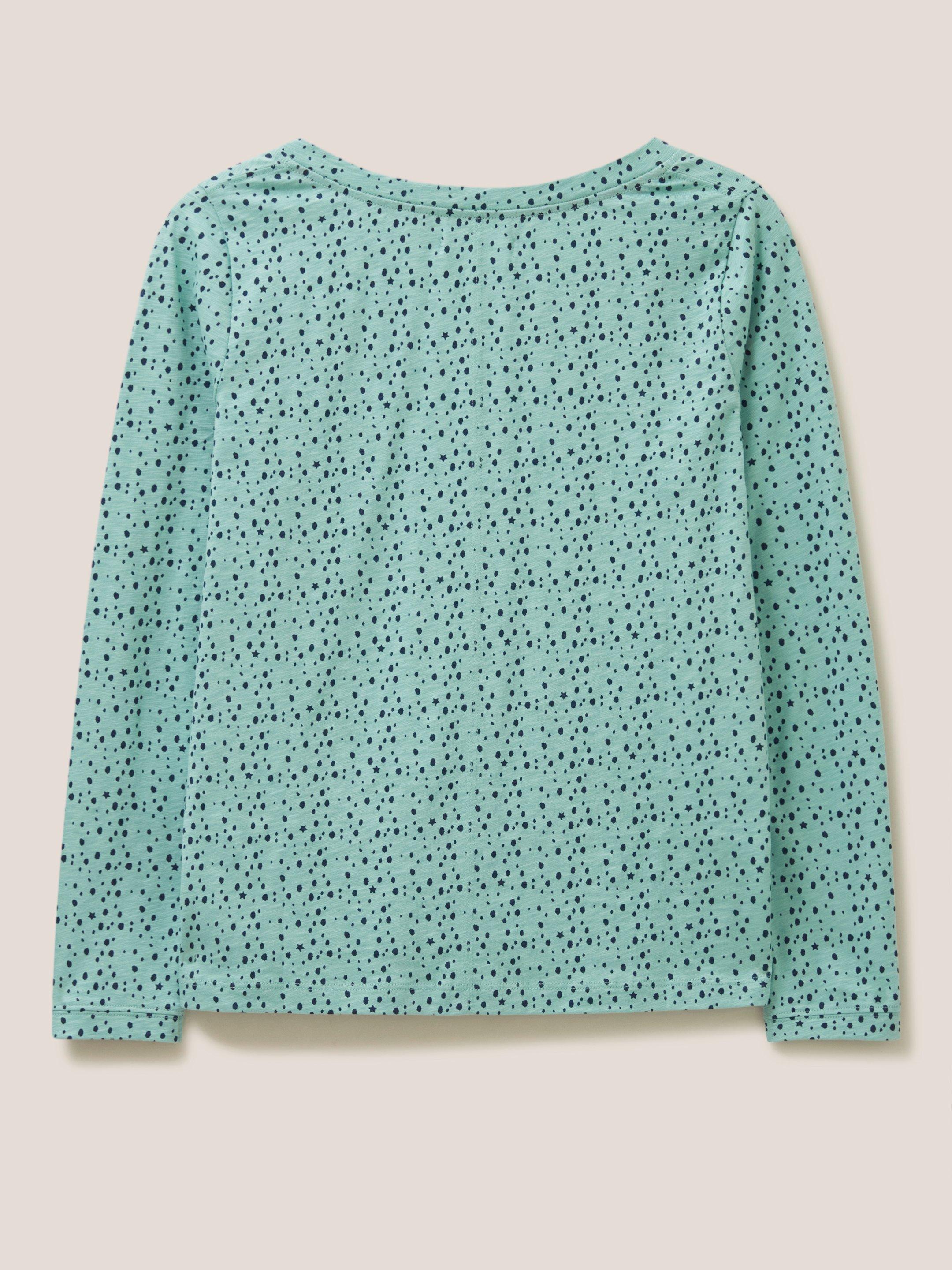 Nelly LS Tee in TEAL PR - FLAT BACK