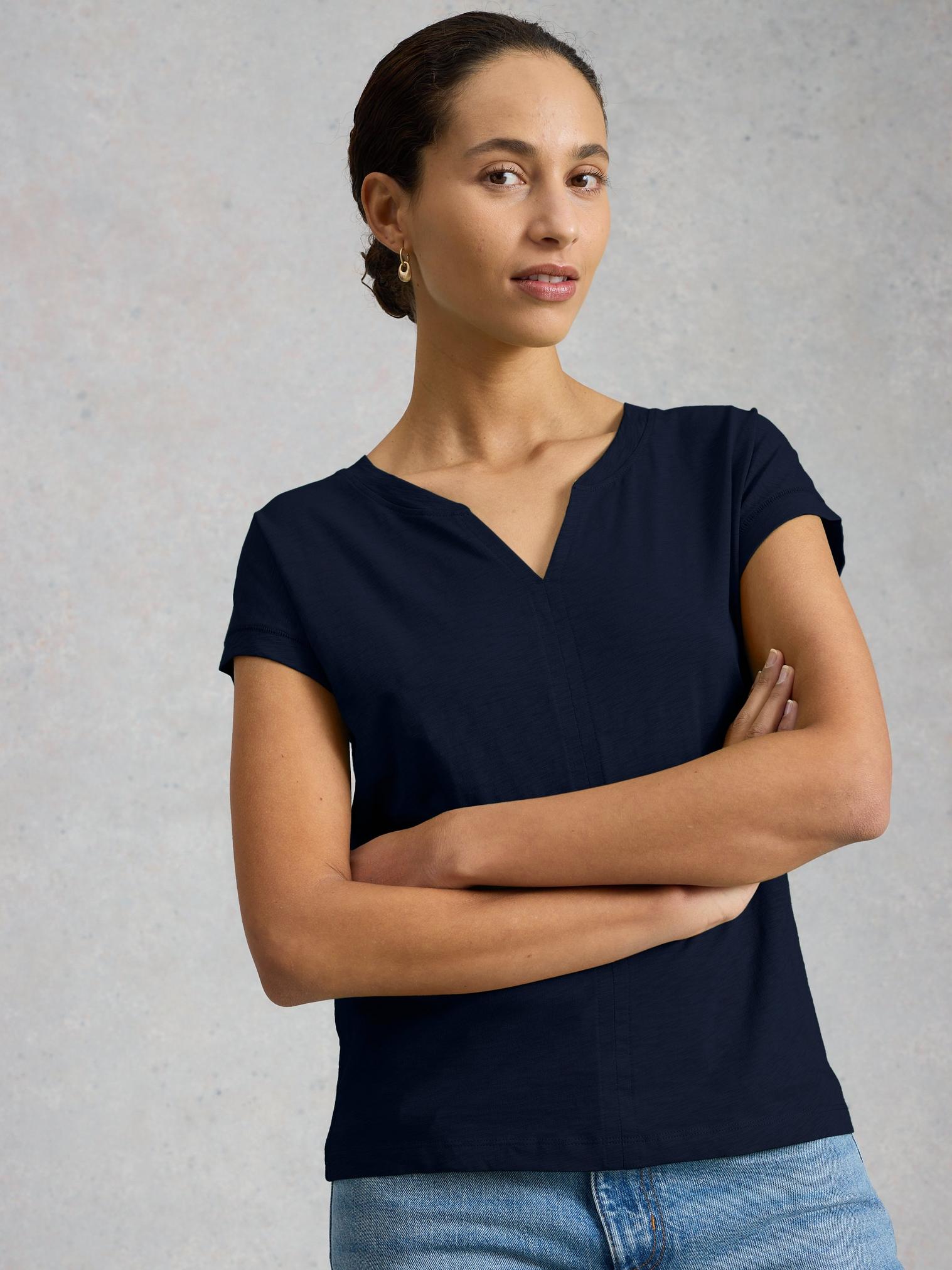Nela T-Shirt Dark Navy Stripe