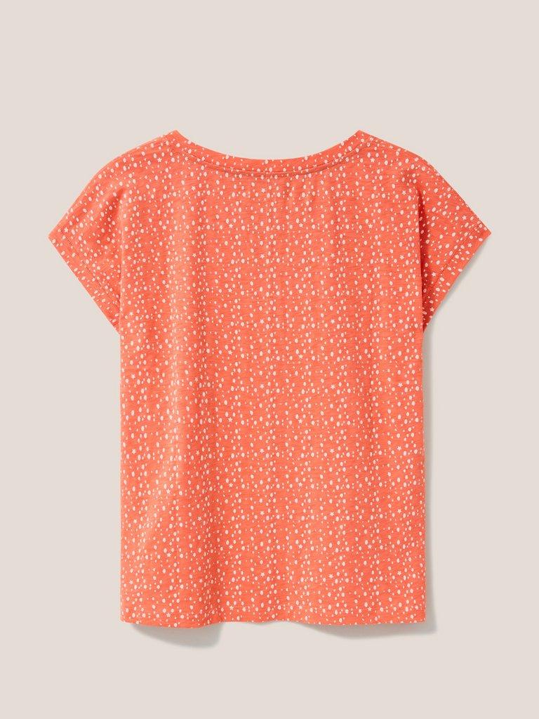 Nelly Notch Neck Tee in PINK PR - FLAT BACK