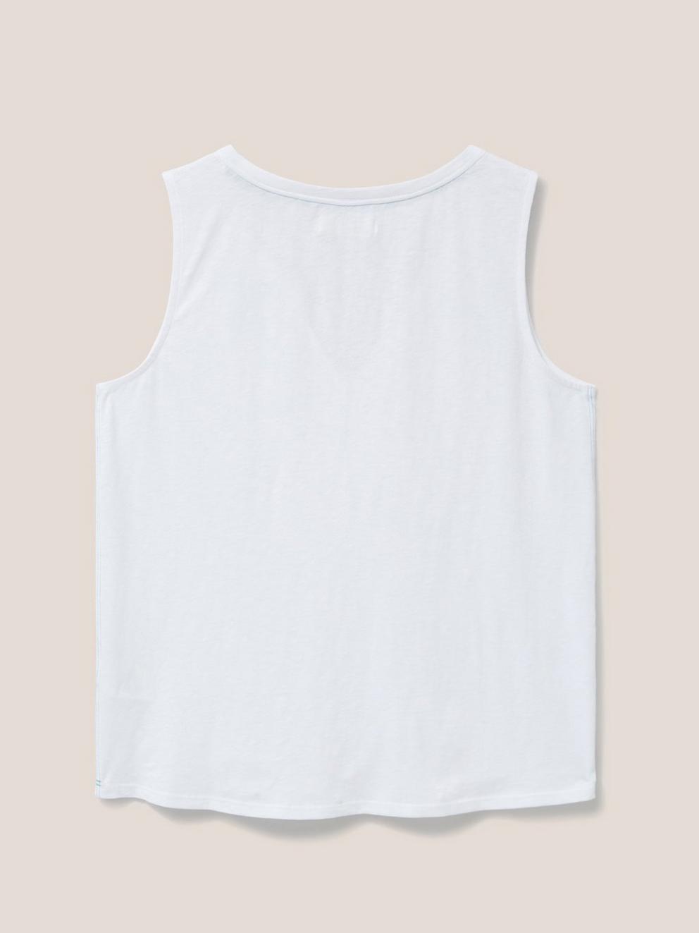 LAILA VEST in BRIL WHITE - FLAT BACK
