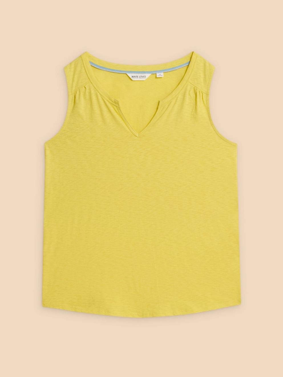 LAILA VEST in MID YELLOW - FLAT FRONT