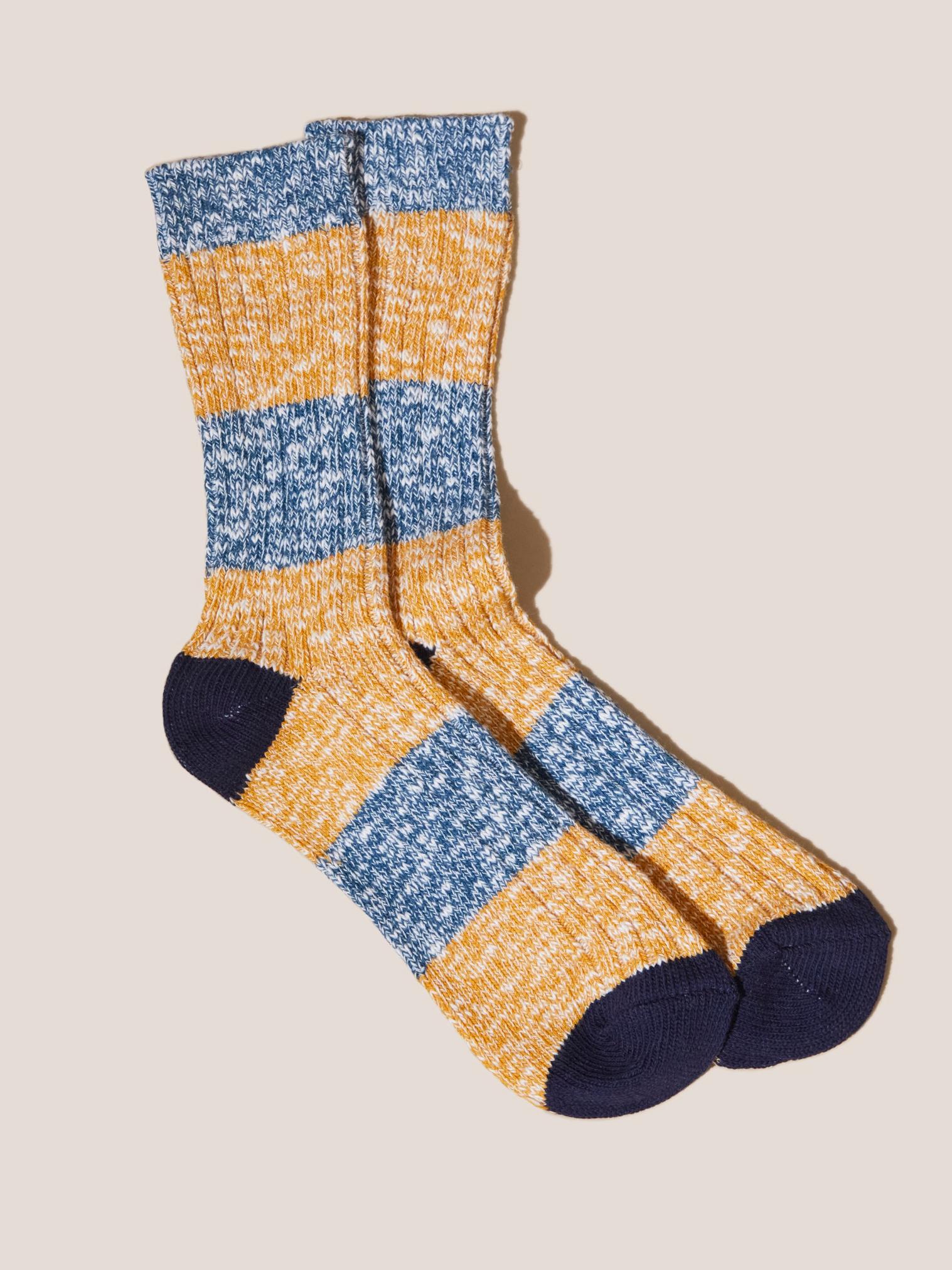 Stripe Boot Socks in YELLOW MULTI | White Stuff