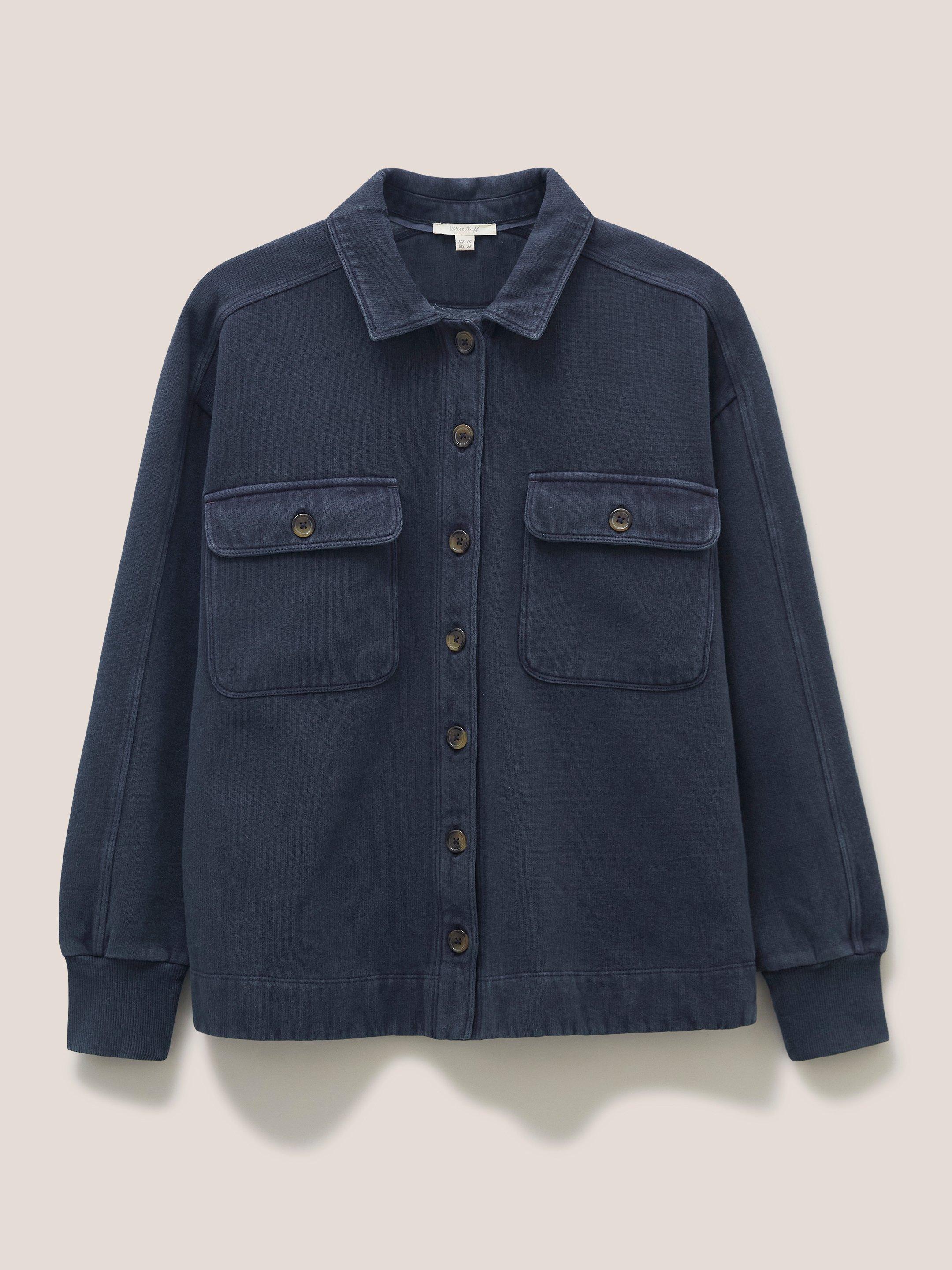 HARRIET JACKET in INDIGO BLE - FLAT FRONT