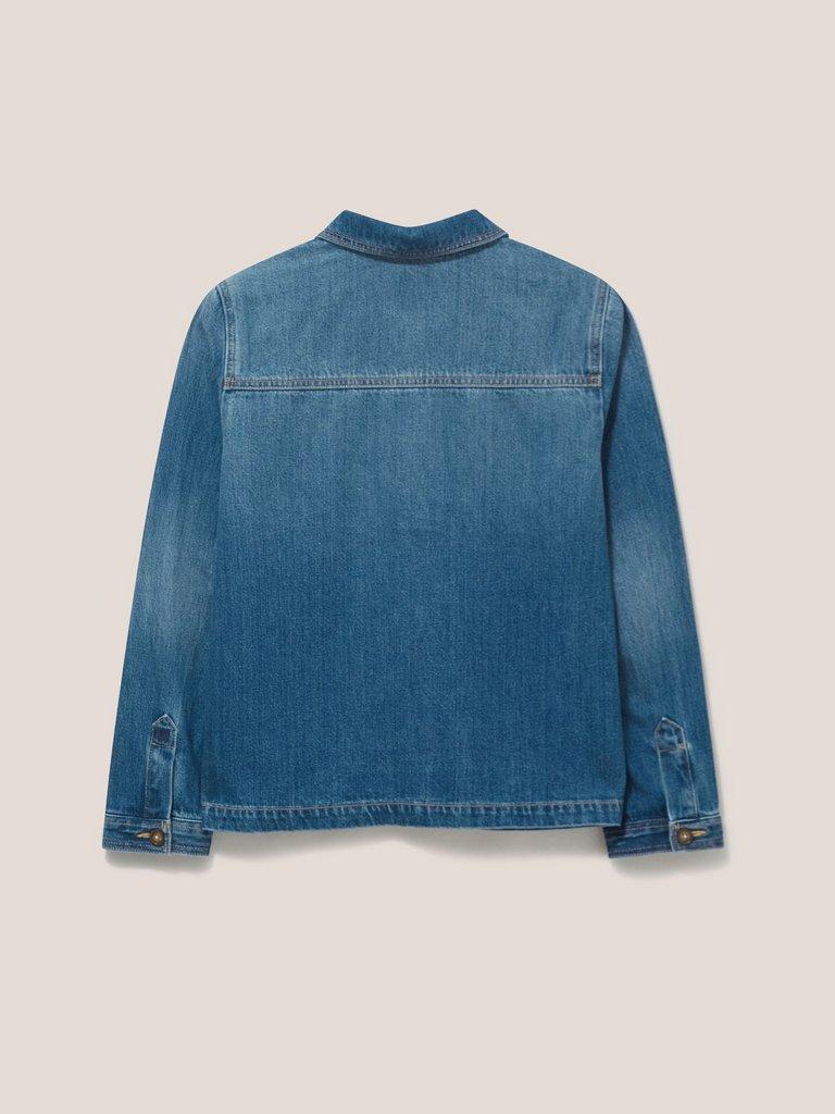 Carrie Denim Cotton Jacket in MID DENIM