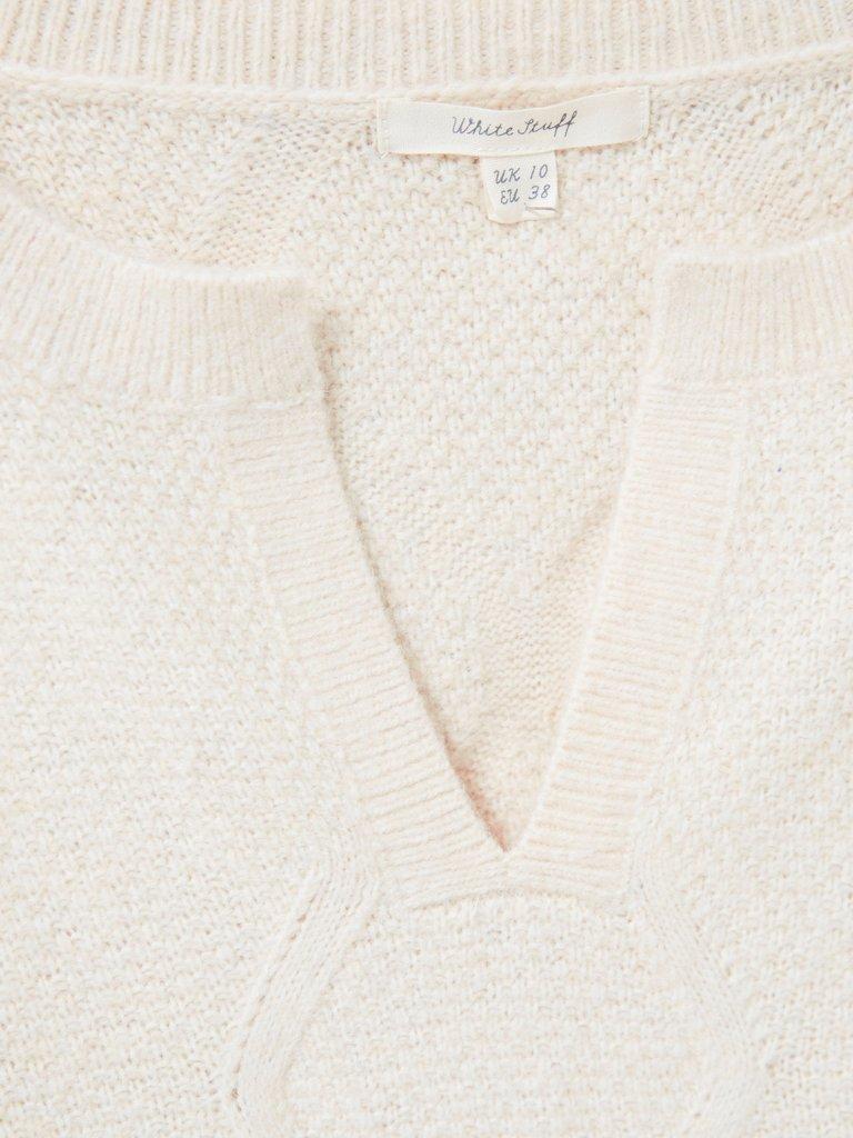 NOTCH NECK JUMPER in LGT NAT - FLAT DETAIL