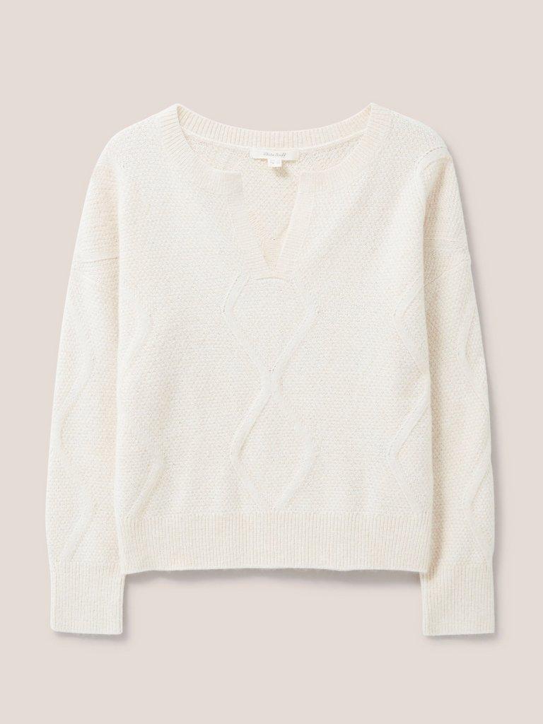 NOTCH NECK JUMPER in LGT NAT - FLAT FRONT