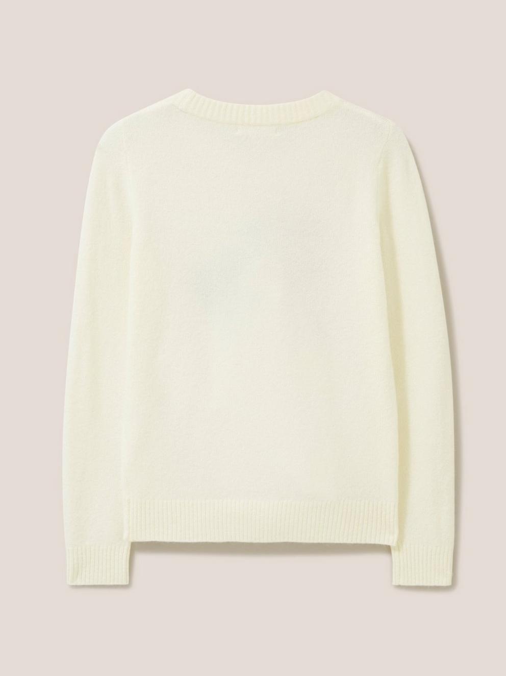 FLORRIE FLORAL JUMPER in PALE IVORY - FLAT BACK