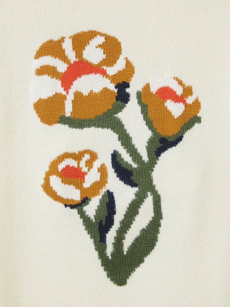 FLORRIE FLORAL JUMPER in PALE IVORY - FLAT DETAIL