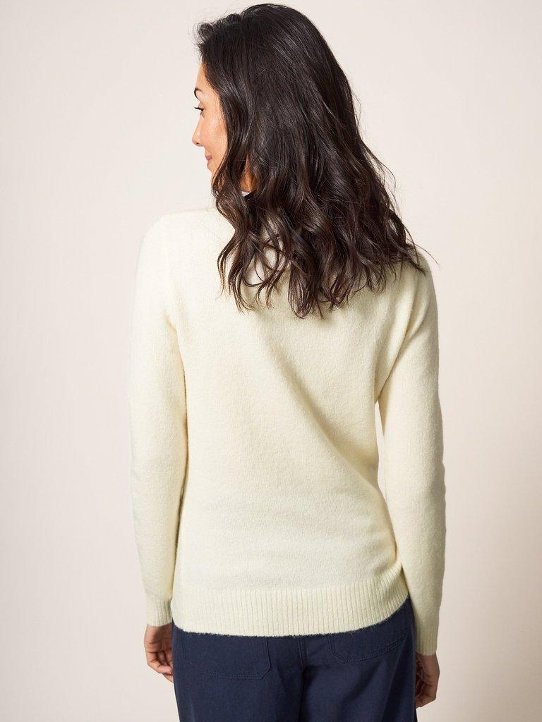 FLORRIE FLORAL JUMPER in PALE IVORY - MODEL BACK