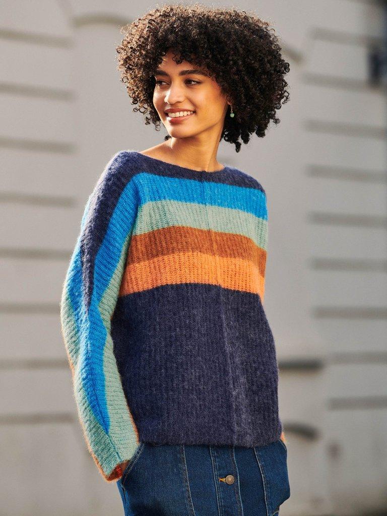 DOLLY STRIPE JUMPER in NAVY MULTI - MIXED