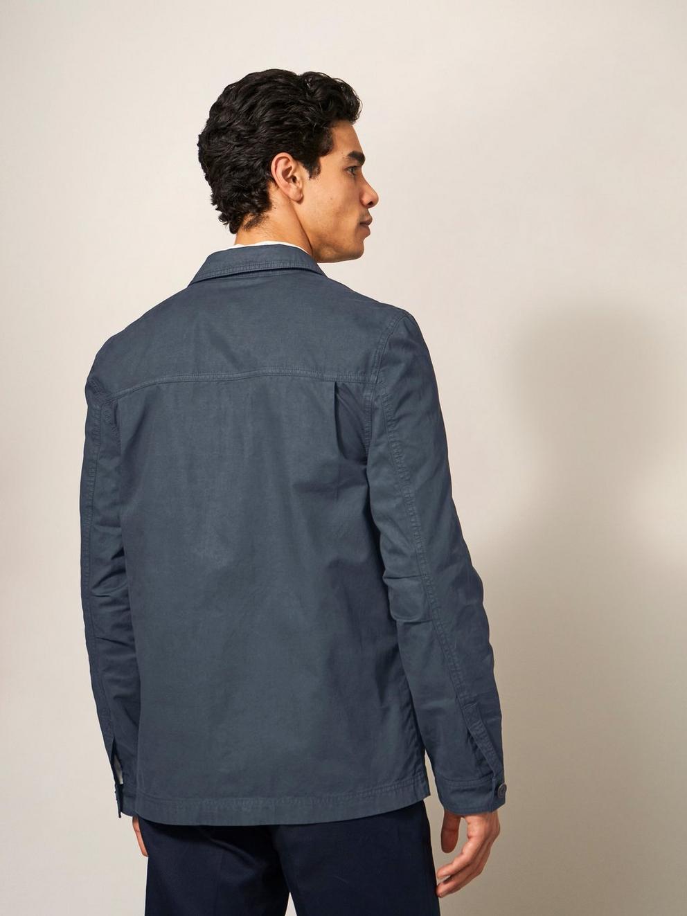 Workwear Jacket in DARK NAVY - MODEL BACK